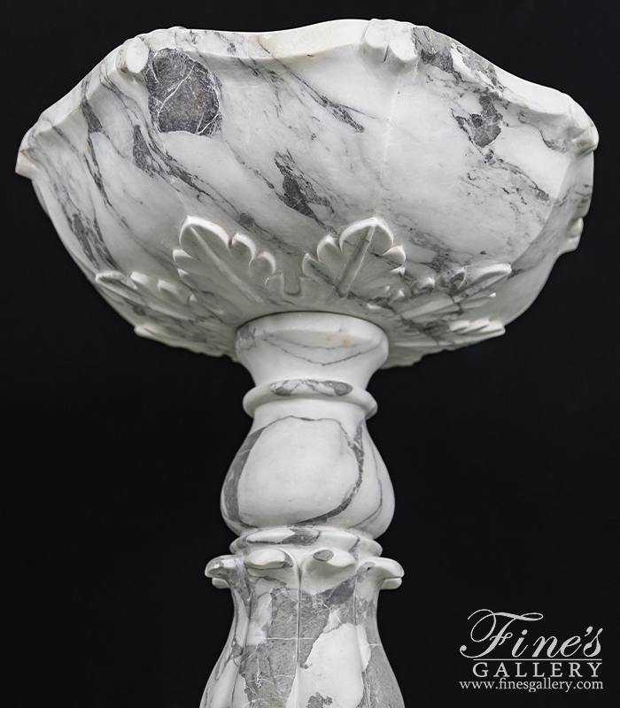 Marble Fountains  - Superb Font In Arabascato Marble - MF-2174